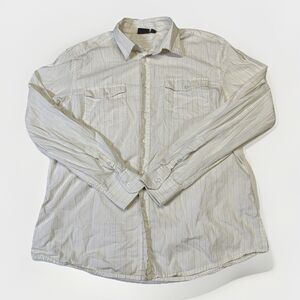 Esprit Men’s XL Button-Up Long Sleeve Striped Shirt – Casual Smart Style
